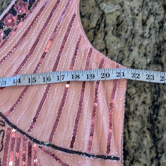 Fundaisy,Flapper Dress,Pink, Fun, fringed, Lightweight, Excellent Con,Size XXL - Picture 6 of 9